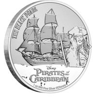 1oz Silber Black Pearl Disney Niue Fluch der Karibik Piraten