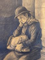 Hans Herzog - Zeichnung Einsame aus dem Jahr 1942