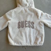 Guess Teddy Jacke, faux fur Winterjacke mit Kapuze