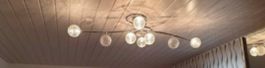 Ensemble de lampes boules en verre chrome bon état