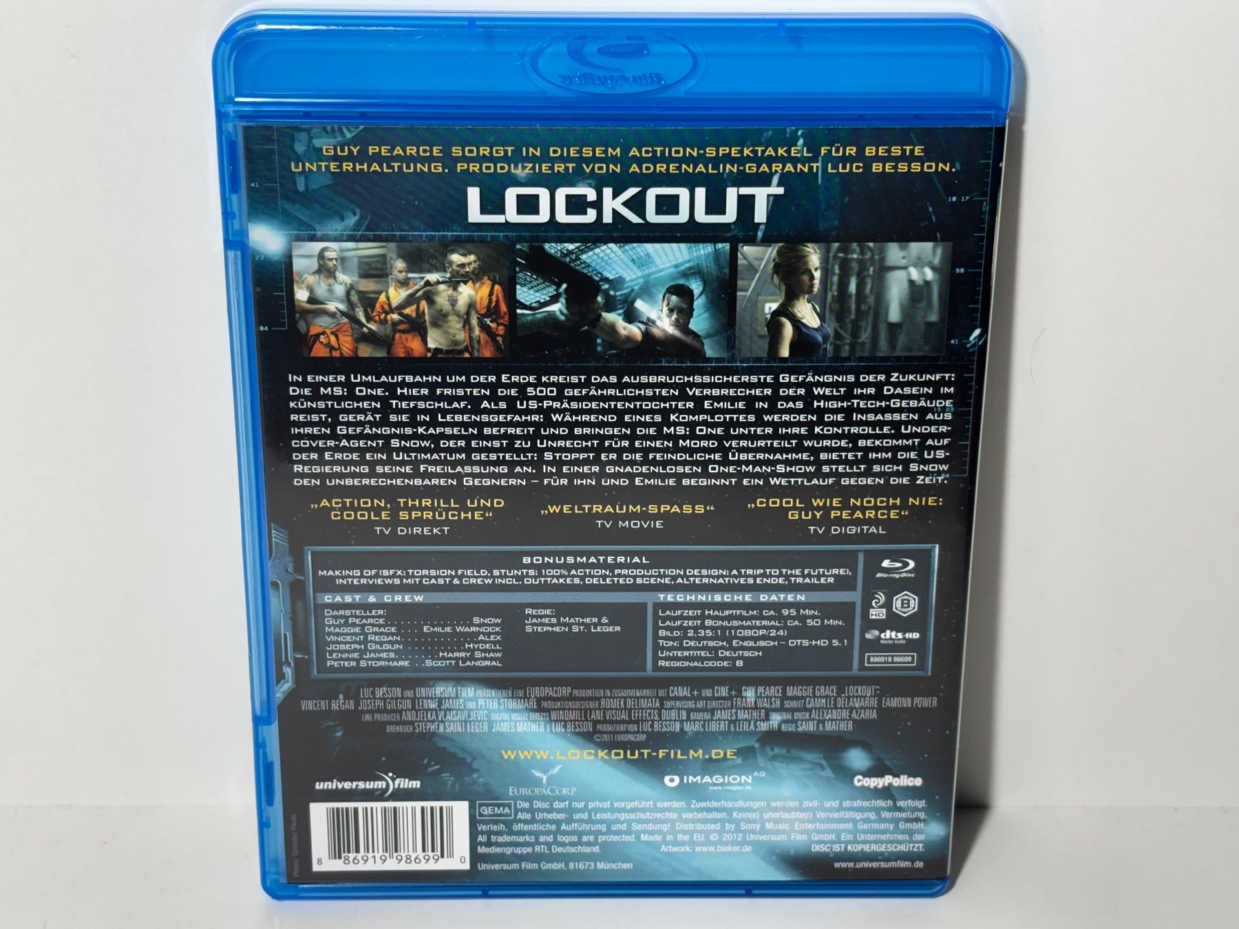Alle DVDs: Lockout Blu Ray – Gebraucht aus Wilderswil von Sstriker 1