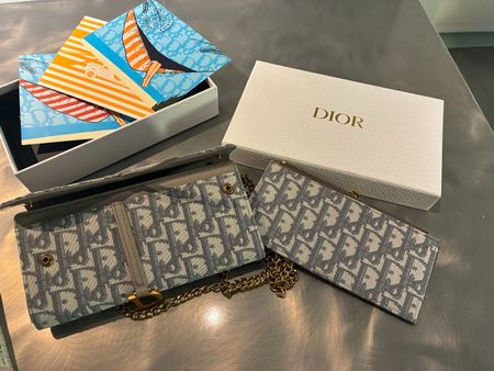 Dior Saddle Wallet & Chain Monogram in Canvas - neu m. Box