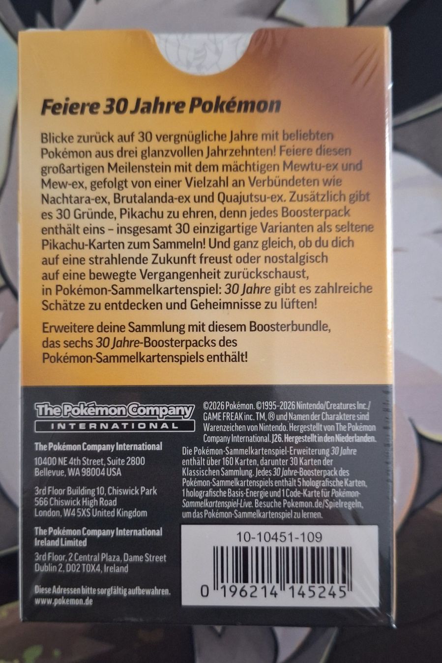 Pokémon Carte collezionabili: 30 Jahre Boosterbundle 30th Celebration Booster Bundle DE – Usato da Naters venduto da poketrade11 2