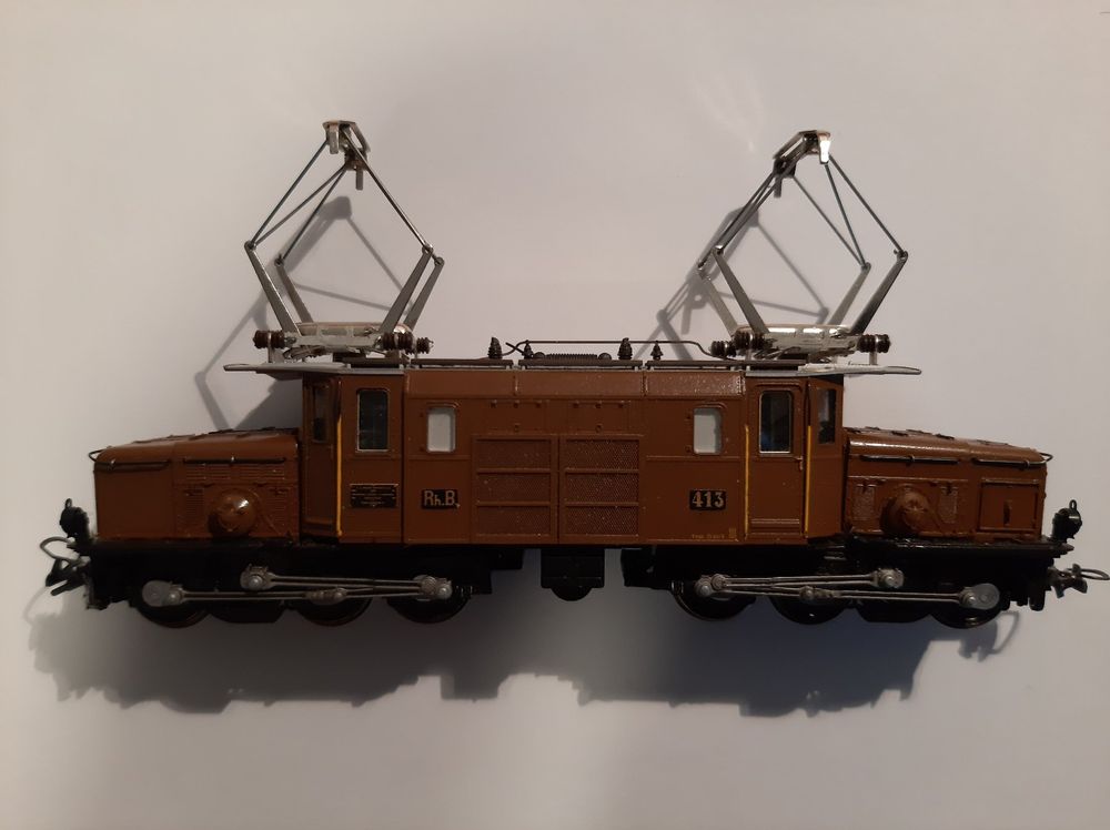 Bemo Modelleisenbahnen: Bemo H0m 1255 121 RhB Ge 6/6 I 413 Krokodil digitalisiert – Gebraucht aus Thun von Schwarzsee48 1