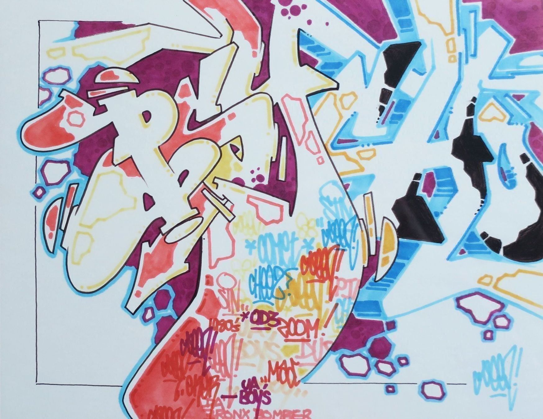 Poster & Bilder: 3 SEEN Original Graffiti Paper-Plexiglas – Gebraucht aus Zürich von 1_marsmensch 3