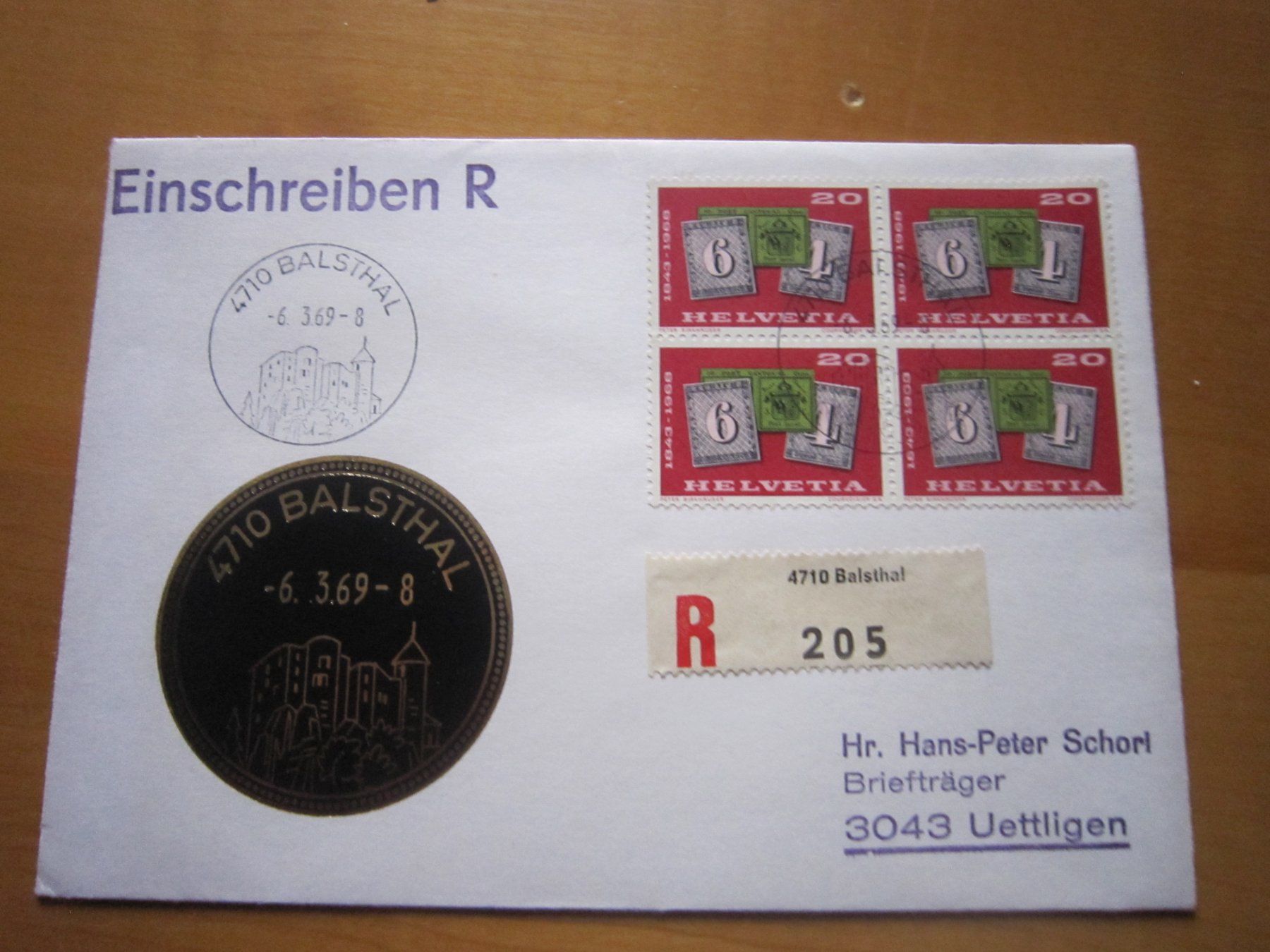 Tous les timbres: Mk2 Bahlstal schönen Brief 1969 – D'occasion à Gordola par Polentaefung
