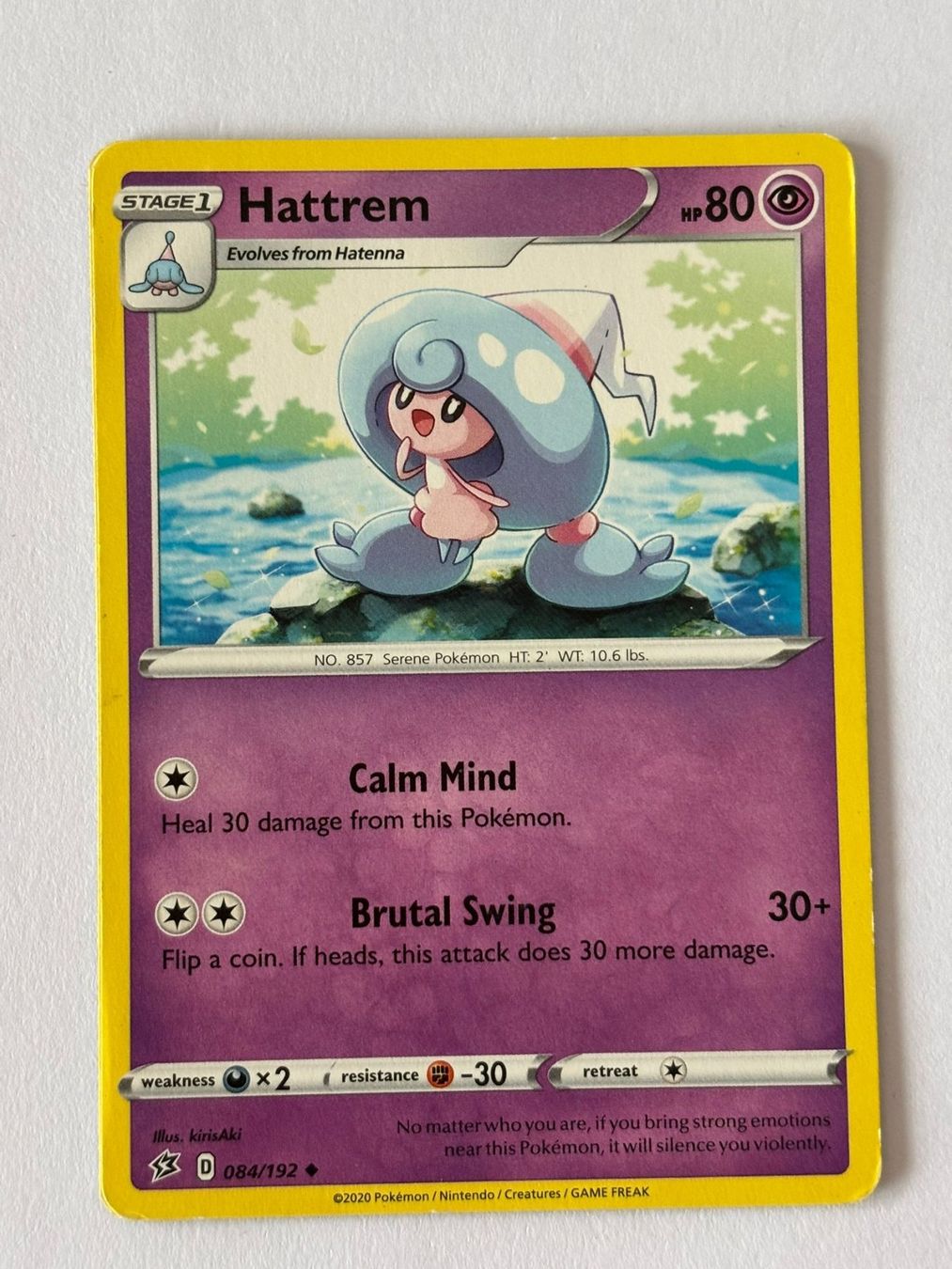 Pokémon Carte collezionabili: Pokemon-Karte Hattrem 084/192 – Usato da Herisau venduto da Seyashop1