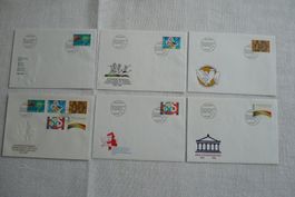 1989 6 FDC Sondermarken II Satz & Einzelmarken SBK 777 - 781