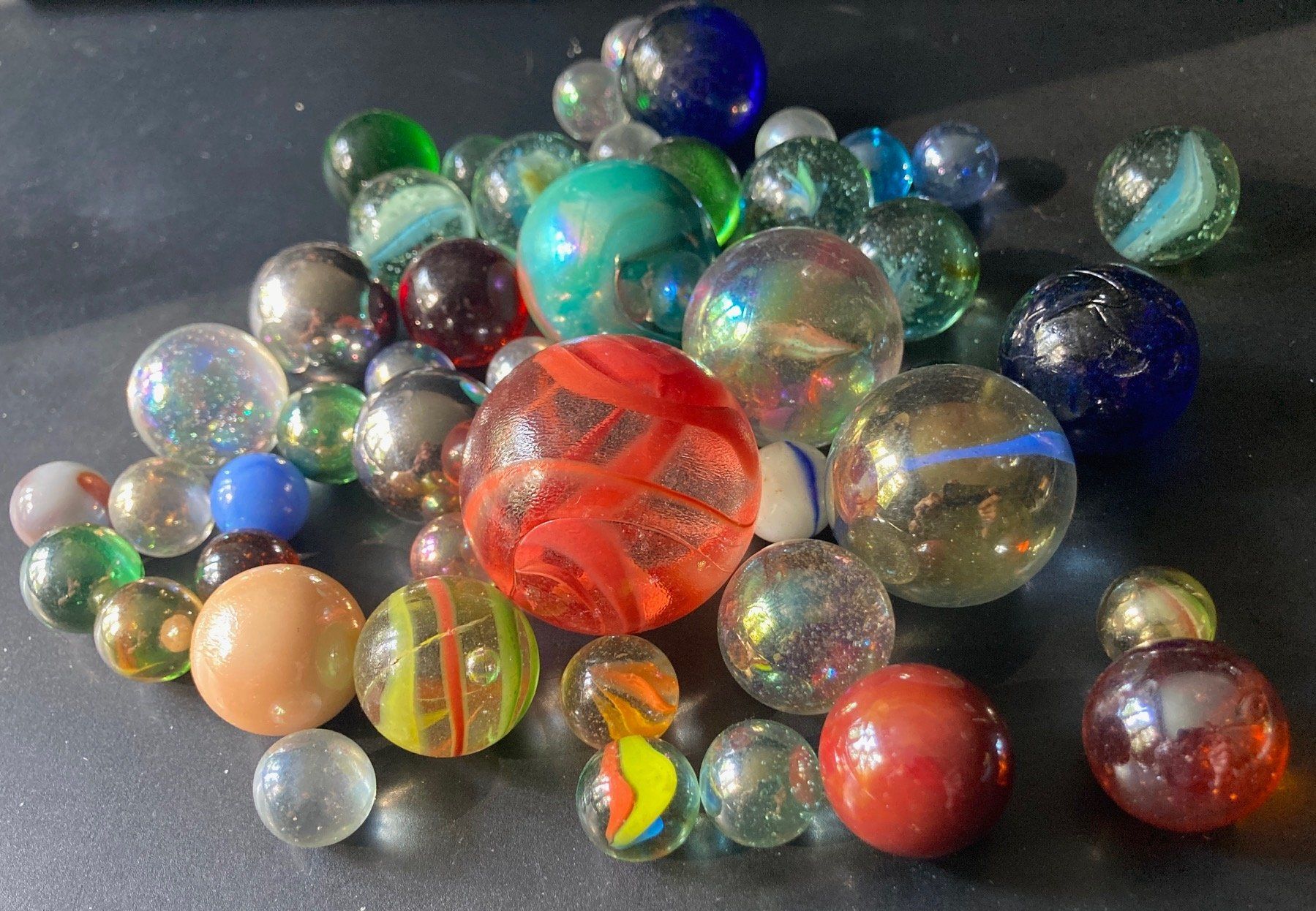 Murmeln: 50 Murmeln Glaskugeln farbig – Gebraucht aus Rumlikon von Ambiente_Brocante 1