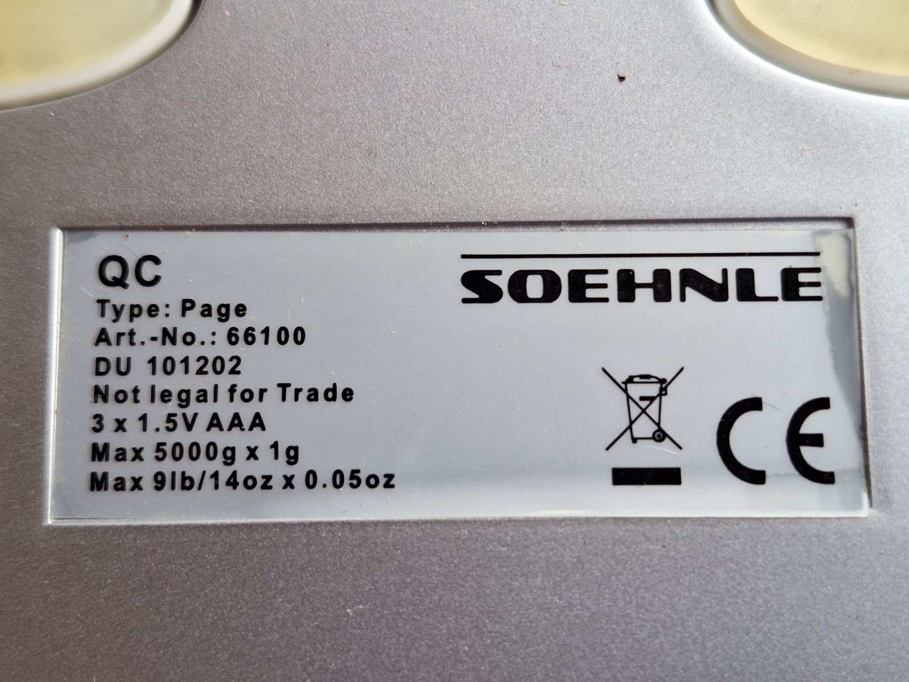 Soehnle Bilance da cucina: SOEHNLE KÜCHENWAAGE BIS 5000 GRAMM – Usato da Huttwil venduto da Kunterbuntli 3