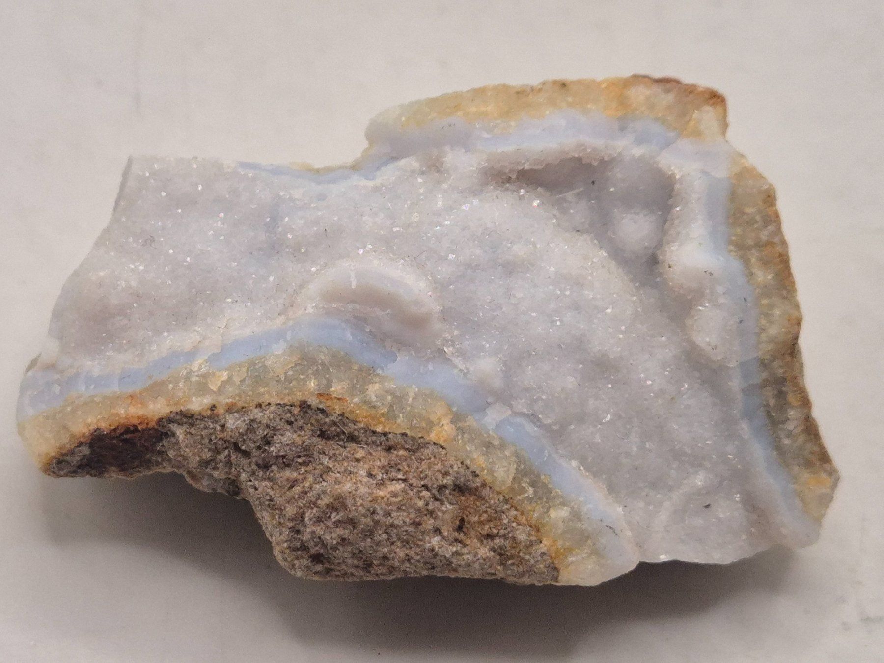 Minerali & Pietre curative: Lagenachat "Blue lace",  (31) – Nuovo e nell'imballaggio originale da Winterthur venduto da LukasMineralienOase 1