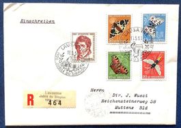 Pro Juventute 1955 R- Satzbrief - Simplon-Jubiläum