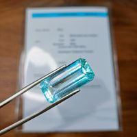 15.49 ct grüner Beryl Zertifikat Edelstein für Sammlung