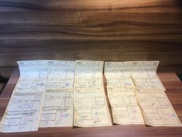 Alte SBB Frachtbriefe Briefe, diverse 1952-53 mit Marken