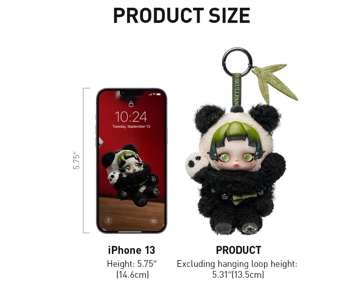 Pop Mart Statuette: Pop Mart Skullpanda Lazy Panda Plush Doll Pendant – Nuovo e nell'imballaggio originale da Glattbrugg venduto da arttoy.land 8
