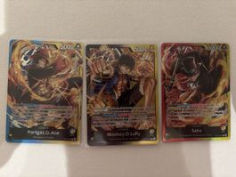 3 One Piece Sammelkarten Leader Set