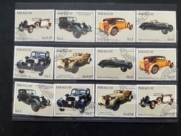 1986 Paraguay  Old Cars  Satz gest. (A579)