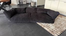 Lounge Pug 3-Sitzer Albert Sitzsack Sofa Cord Schwarz