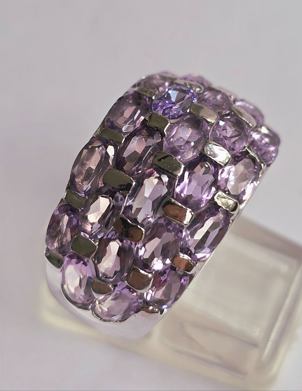 Anelli: Amethist Silber Fingerring – Nuovo e nell'imballaggio originale da Zürich venduto da adriben 9