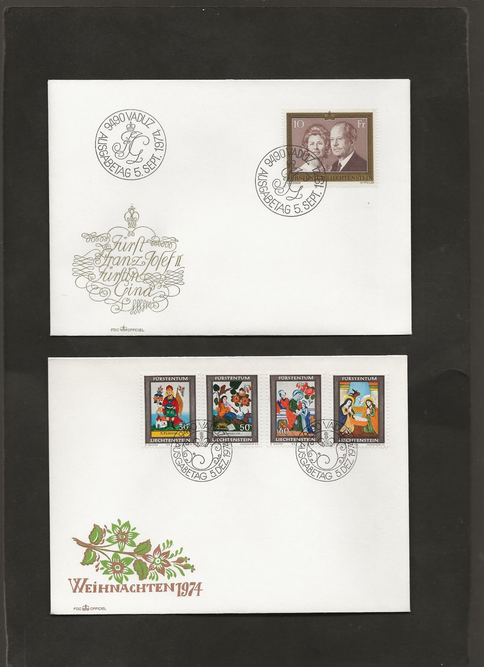 Tutti i francobolli: 32 FDC Liechtenstein 1974 bis 1976 , 1980 bis 1982 – Usato da Au ZH venduto da xelagreb01 3