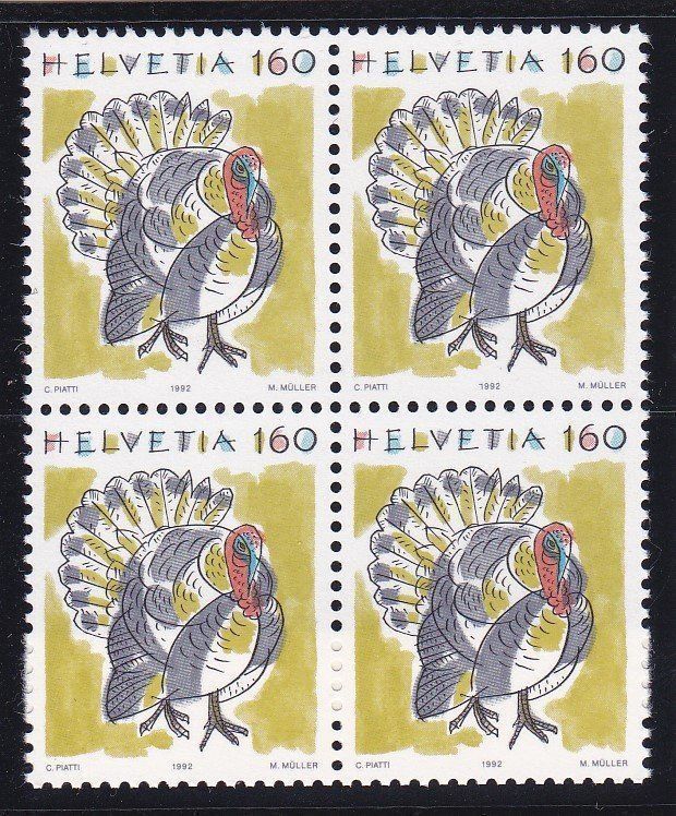 Tutti i francobolli: Postfrisch 4er Block Tiere 1990-1995 – Nuovo (secondo la descrizione) da Schliern b. Köniz venduto da joni20 6