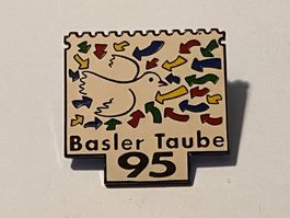 1 Pin Briefmarke Basler Taube 95