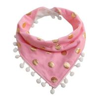 NEUES Baumwoll Lätzli rosa gold Polka dot - 803007