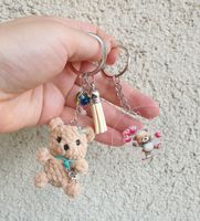  Set 2 Stück Schlüsselanhänger Amigurumi Bär Acryl