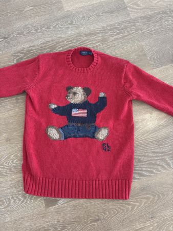 Maglione Polo Ralph Lauren Orso Bandiera Americana XS!