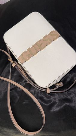 Guess White beige Crossbody Bag trendy and stylish