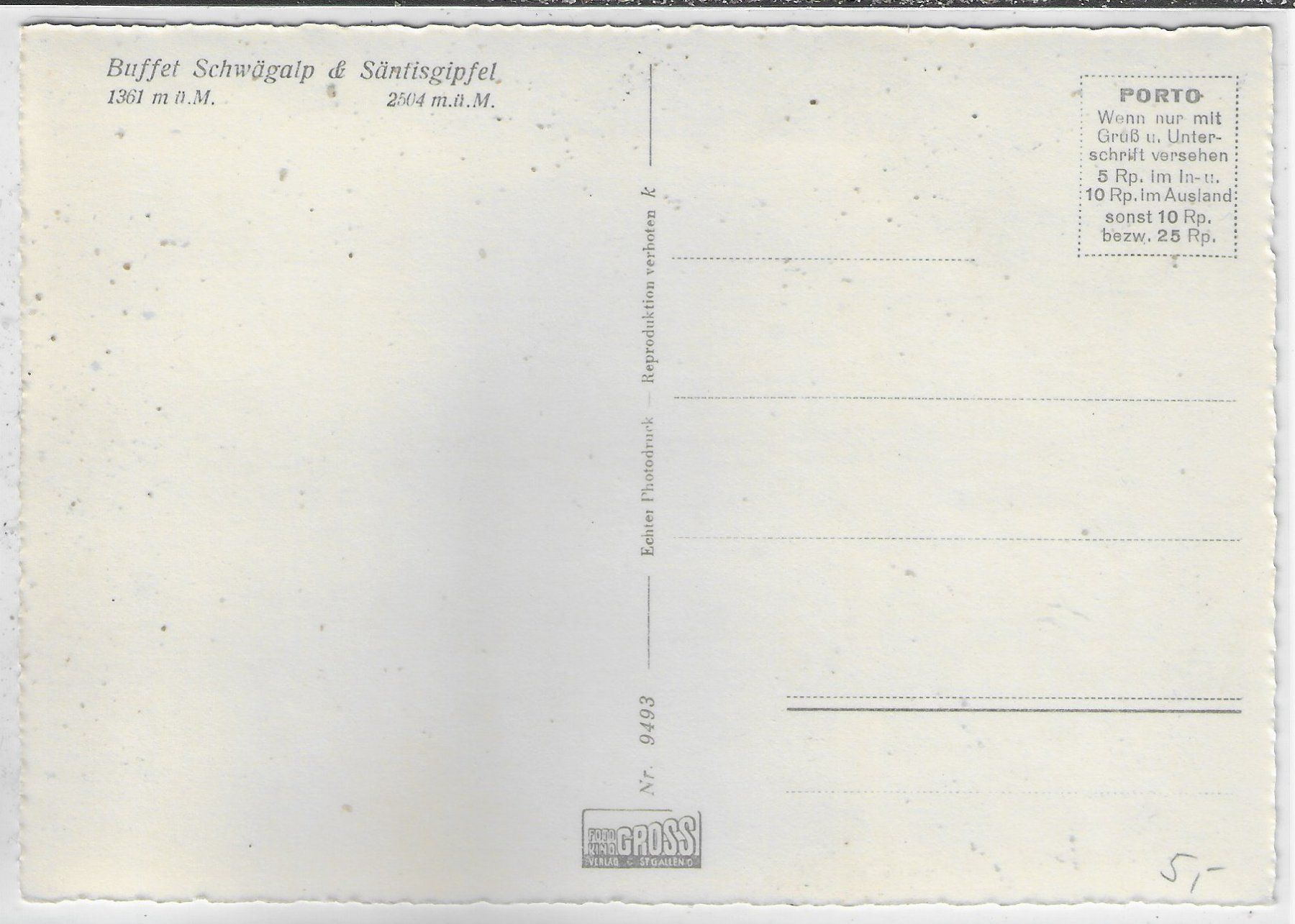 Cartoline postali: Säntis Schwebebahn - Bergstation im Winter – Usato da Ettingen venduto da Kartenplanet 1
