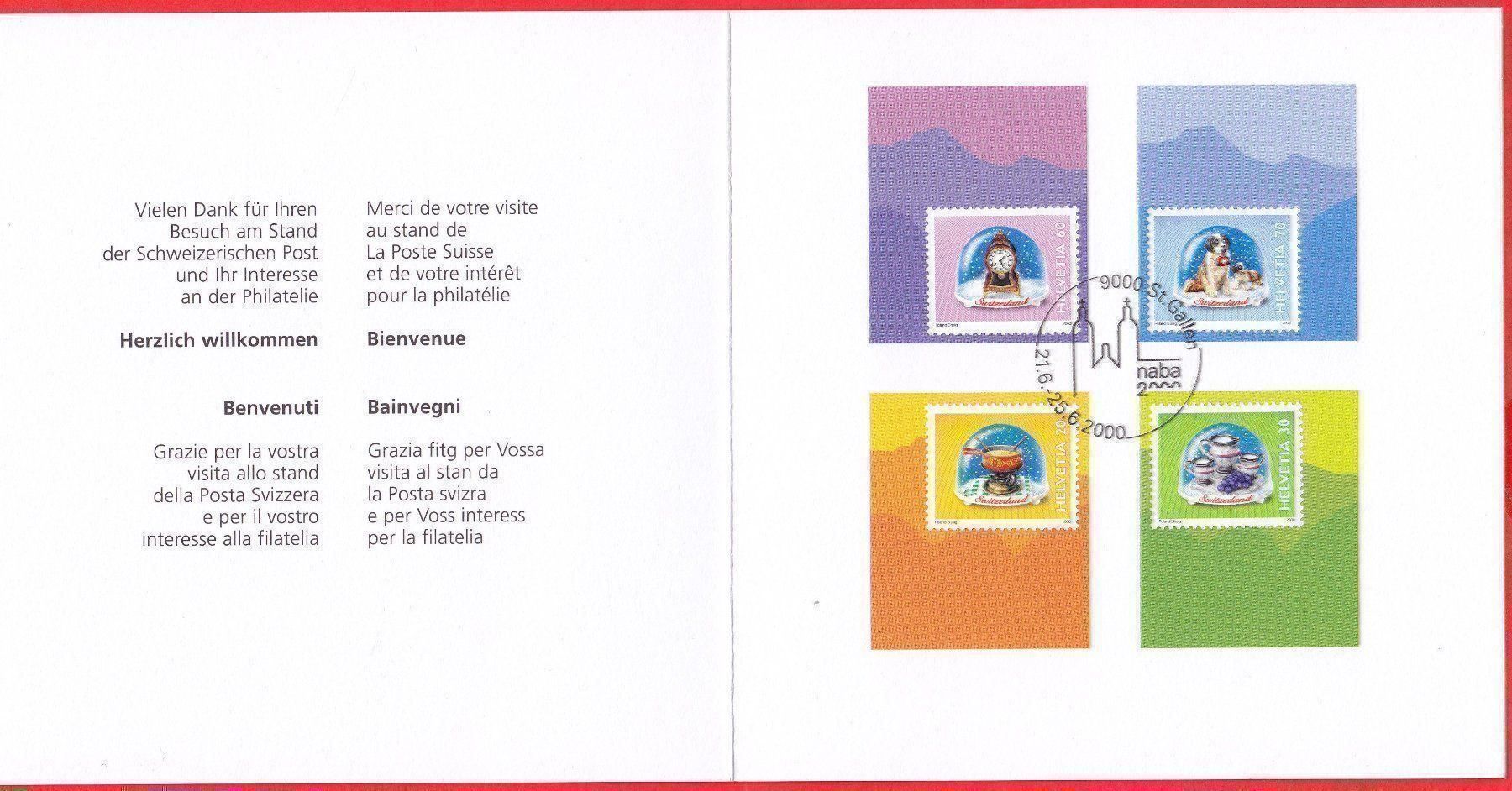 Tutti i francobolli: 2000 Naba  St.Gallen Postfolder Geschenk gestempelt. – Nuovo (secondo la descrizione) da Adliswil venduto da Aenti