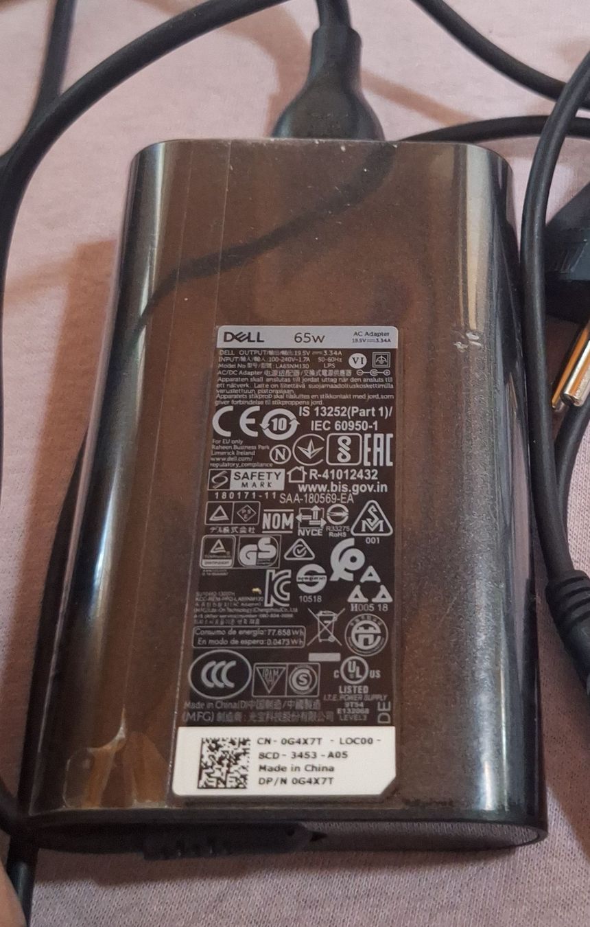 Dell Chargeur: DELL alimentation 65W  – Neuf (Voir description) à Tannay par v1n1p00h