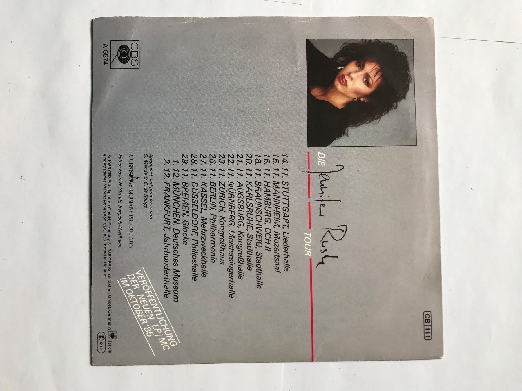 Vinyles: single, jennifer rush, „destiny“ – D'occasion à liestal par makai05 1