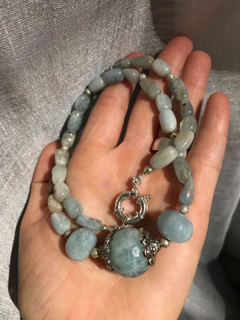 Catenine: Aquamarin Collier Unikat NEU – Nuovo (secondo la descrizione) da Basel venduto da Chili007 5