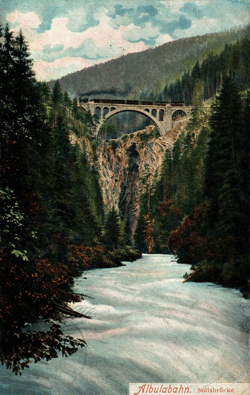 Ansichtskarten: Albulabahn. Solisbrücke – Gebraucht aus Bronschhofen von Astore