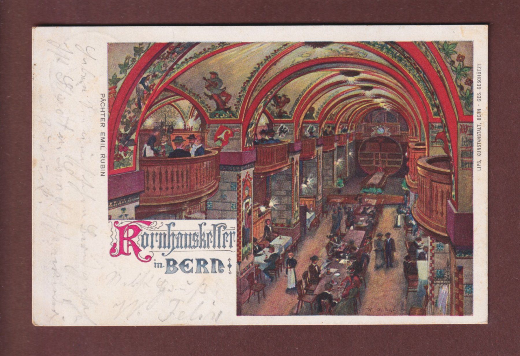 Ansichtskarten: BERN - Kornhauskeller - 1903 – Gebraucht aus Pully von nicecards-shop