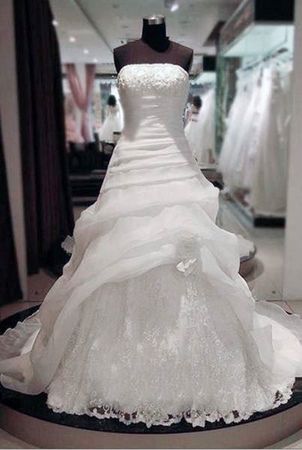 Brautkleid weiss Organza 34/36/38/40/44 - AUSVERKAUF