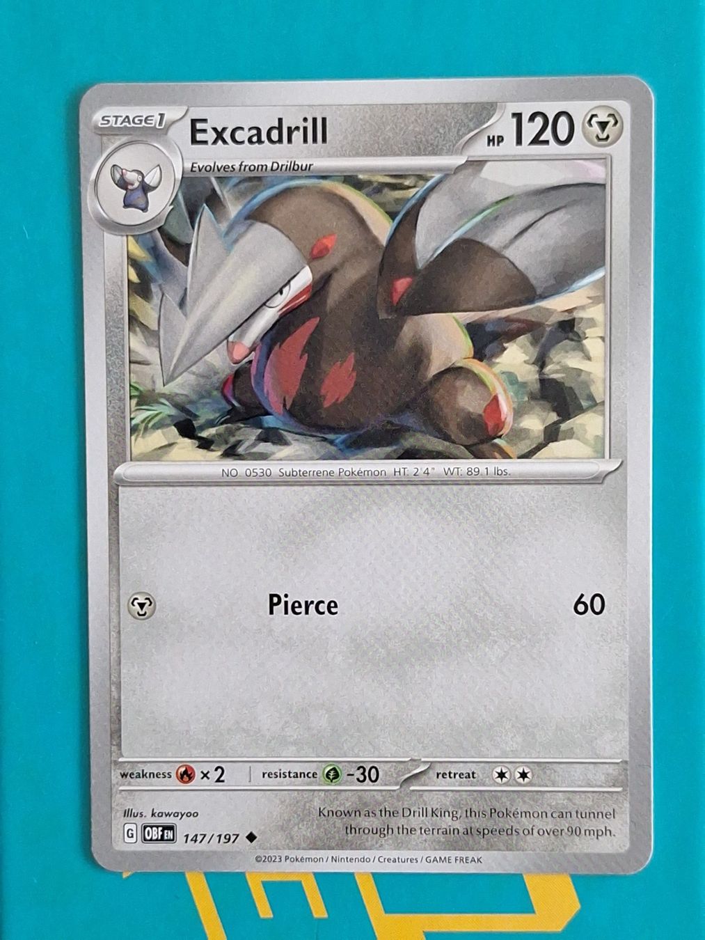 Pokémon Carte collezionabili: Excadrill - Pokemon Obsidian Flames – Usato da Altstätten SG venduto da GGsGameshop