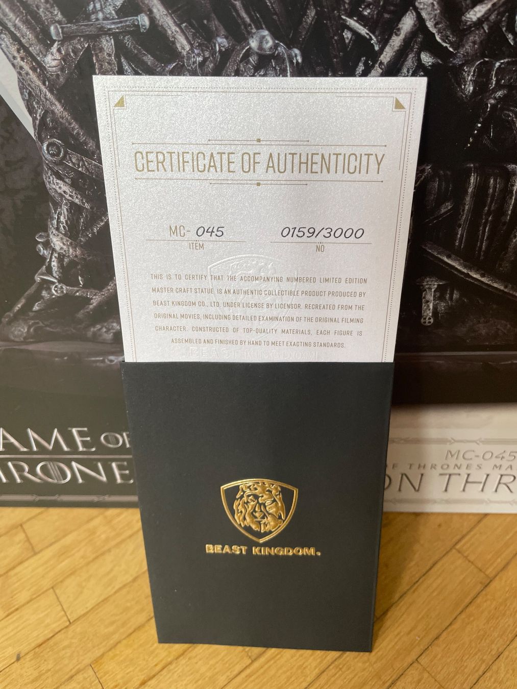 Statuette: IRON THRONE - GAME OF THRONES - MASTER CRAFT STATUE – Usato da Egg b. Zürich venduto da underworld 9