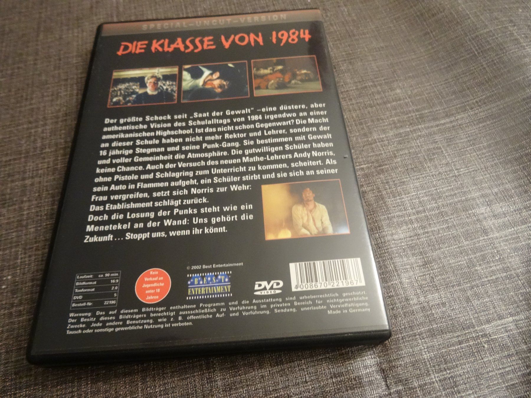 Tutti i DVDs: DVD Die Klasse von 1984 Special Uncut Version – Usato da Olten venduto da Disc-Verkauf 2