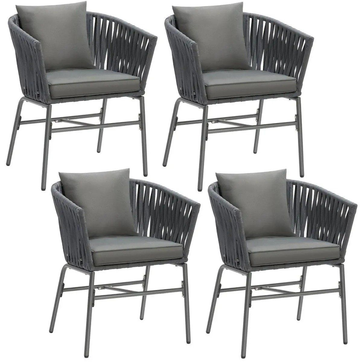 Chaises: Stuhlset Rope Design dicke Polster 60x61x77cm MORANTIS – Neuf avec emballage d'origine à Lachen SZ par sw3zzy