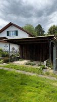 Gartenunterstand / Pergola aus Holz mit Wellplattendach