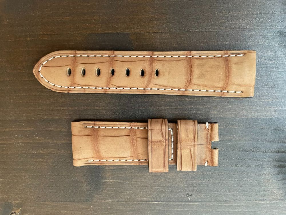 ORIGINAL PANERAI NUBUK KROKO ARMBAND in OVP 24 22 Kaufen auf