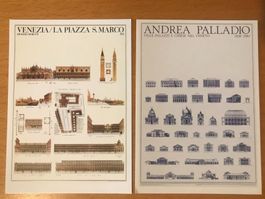 2x Postkarten Architektur Venedig & Veneto