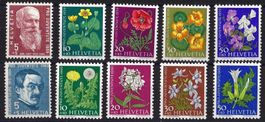 Pro Juventute Sätze 1959-1960 Katalog-Nr. J178-J187 **