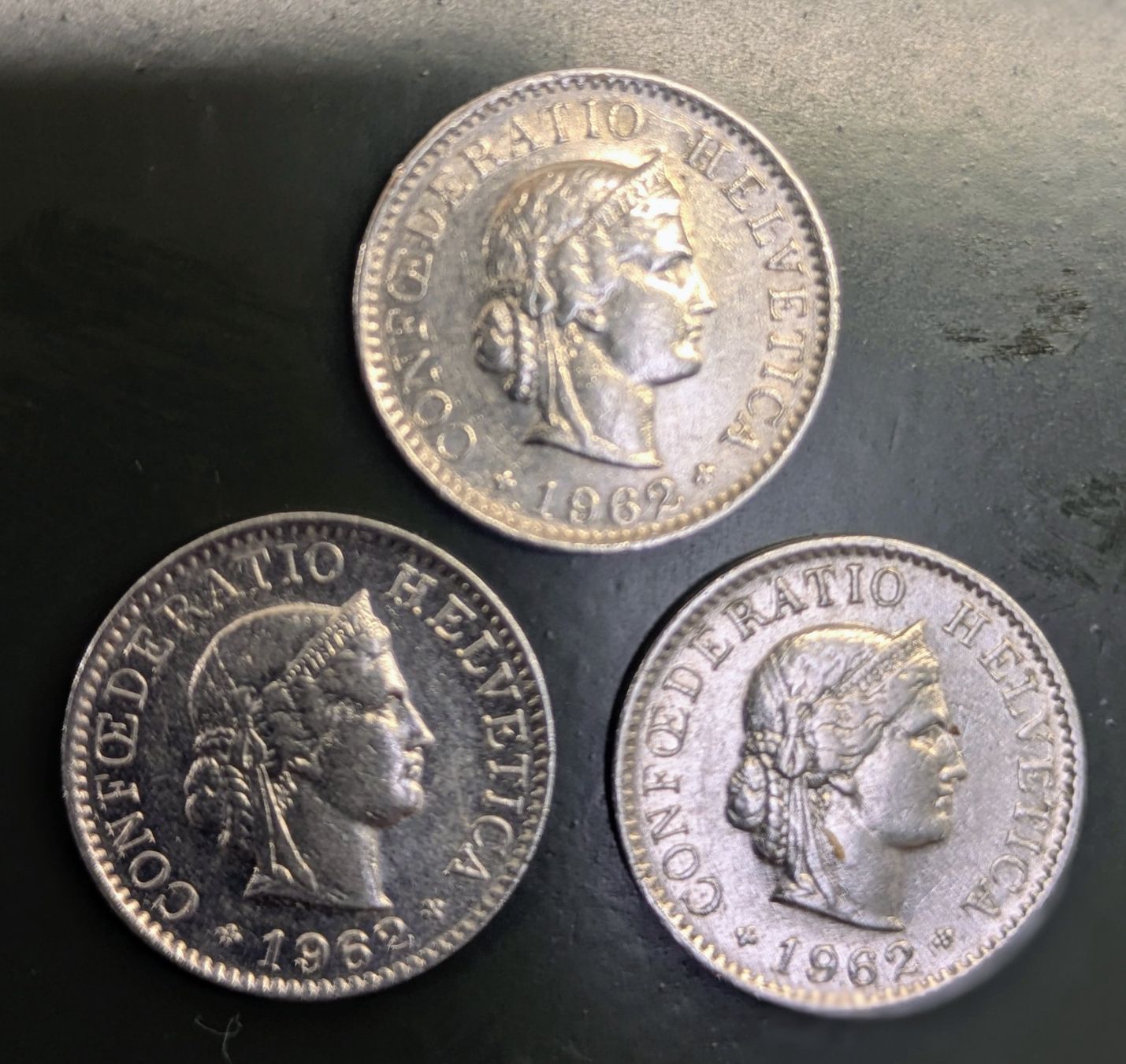 Tutti le monete: 3 x 5 Rappen 1962 vz – Usato da Zetzwil venduto da Spitz70