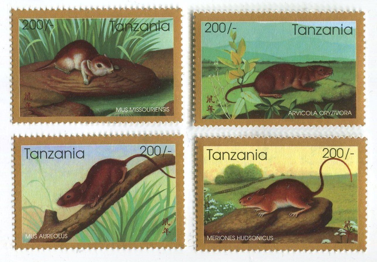Tutti i francobolli: Briefmarken "Nagetiere". Tansania. – Nuovo e nell'imballaggio originale da Basel venduto da Butsch5