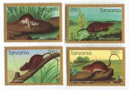 Briefmarken "Nagetiere". Tansania.