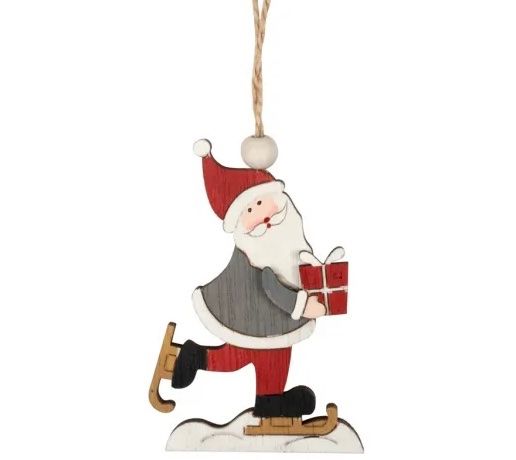 Tutte le decorazioni: Baumschmuck Weihnachtsmänner 9cm Holz – Nuovo e nell'imballaggio originale da Basel venduto da Seifehuesli 4